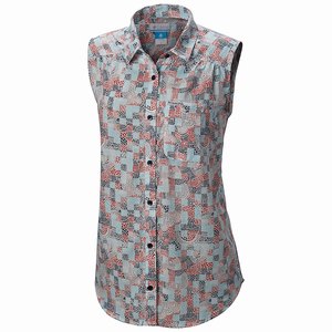 Columbia PFG Sun Drifter™ II Sleeveless Skjorta Dam Grå/Rosa (REOXJ8439)